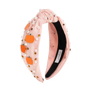 Sweet Wink Pumpkin Pearl Gemstone Headband - Kids Hair Accessories
