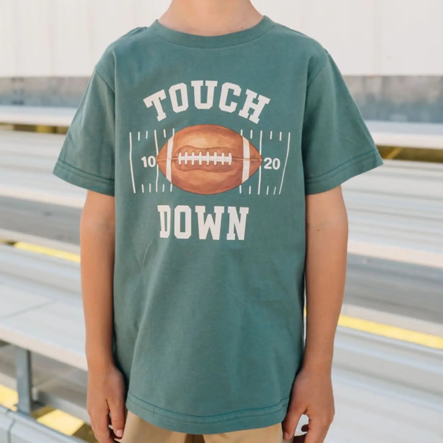Model Wearing Sweet Wink Touchdown Short Sleeve T-Shirt - Boys Clothing - Game Day