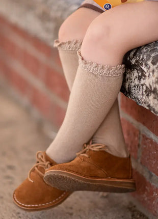 Lace Top Knee High Socks