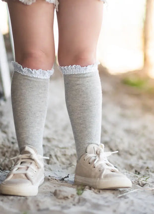 Lace Top Knee High Socks