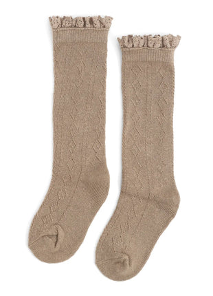 Fancy Lace Top Knee High Socks