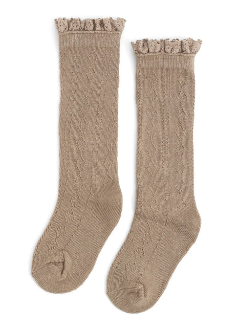 Fancy Lace Top Knee High Socks