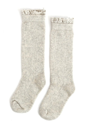 Fancy Lace Top Knee High Socks