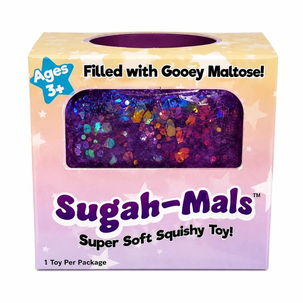 Showcase Sugah-Mals Glitter Mini Sugar Cube Squishy Fidget Toy 1pc
