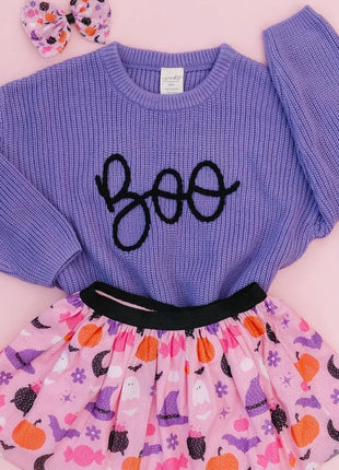 “Boo” Yarn Knit Sweater