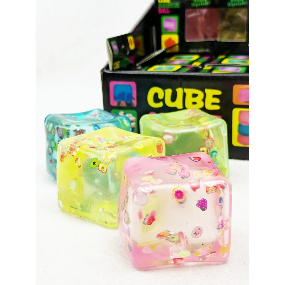 Showcase Satisfying Fruit Ice Cube Squishy Toy