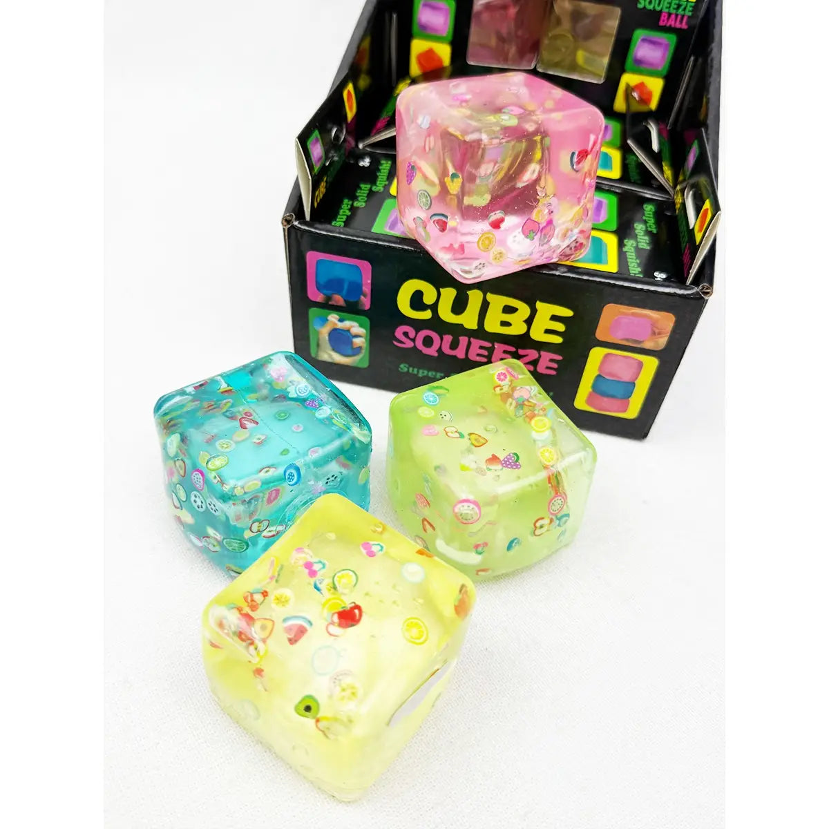 Showcase Satisfying Fruit Ice Cube Squishy Toy
