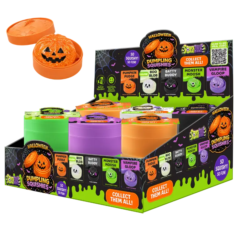 Novelty Brands Fun Doh Halloween Mystery Dumpling Squishy - 12/Display