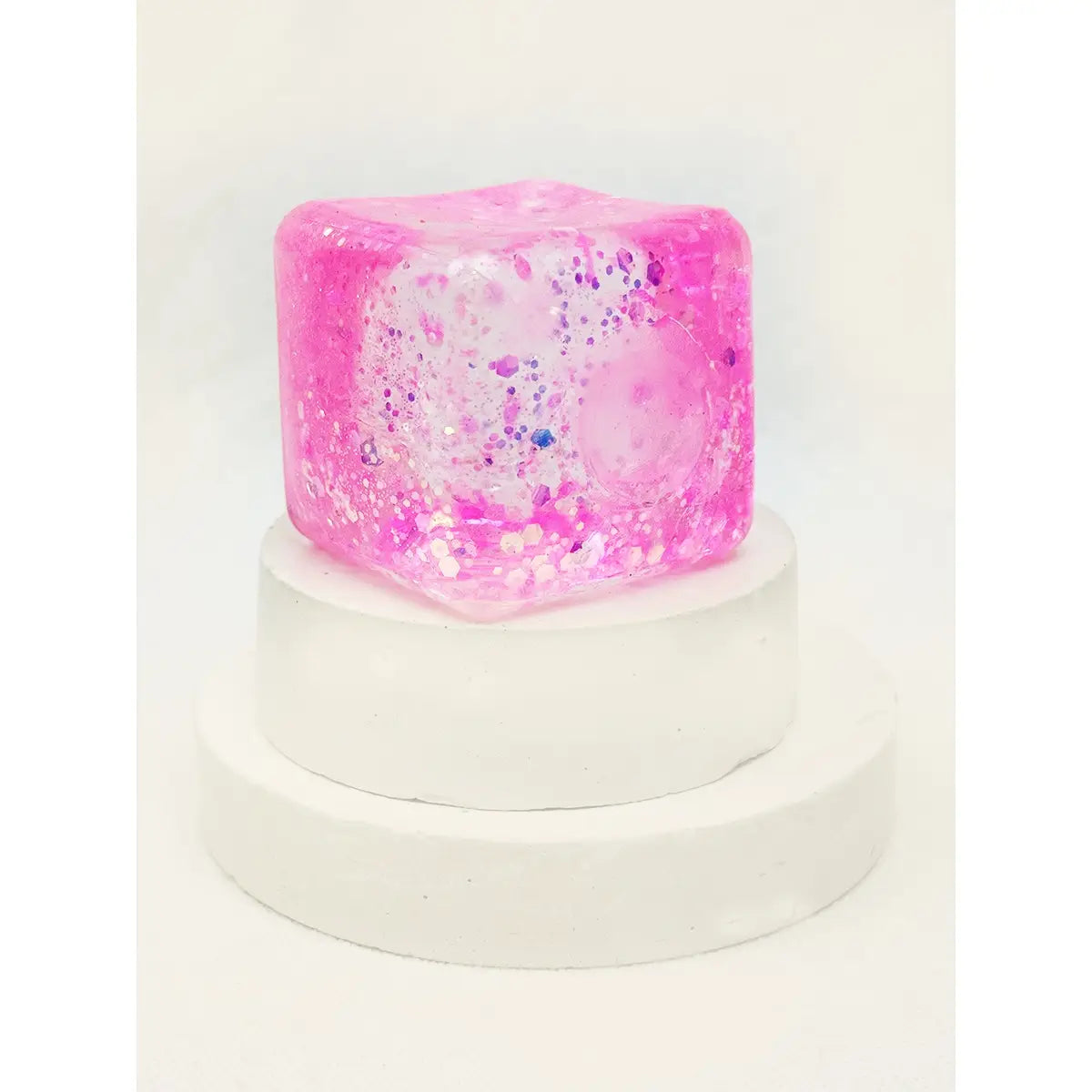 Love and Repeat Viral Glitter Ice Cube Squishy Toy