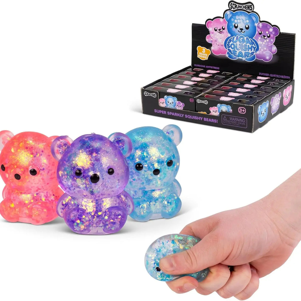 Showcase Scrunchems® Sugar Diddy Bears Squishy Fidget Toy (3pc)