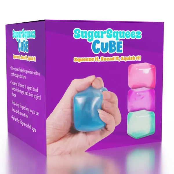 Showcase Sugarsqueez Cube Squishy Fidget Sugar Stress Ball (1pc) Assorted Colors