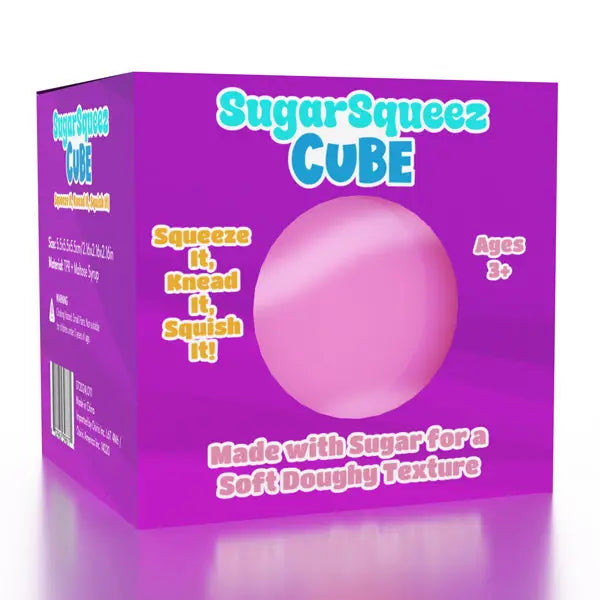 Showcase Sugarsqueez Cube Squishy Fidget Sugar Stress Ball (1pc) Assorted Colors