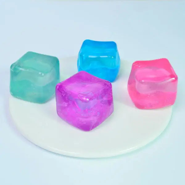 Showcase Sugarsqueez Cube Squishy Fidget Sugar Stress Ball (1pc) Assorted Colors
