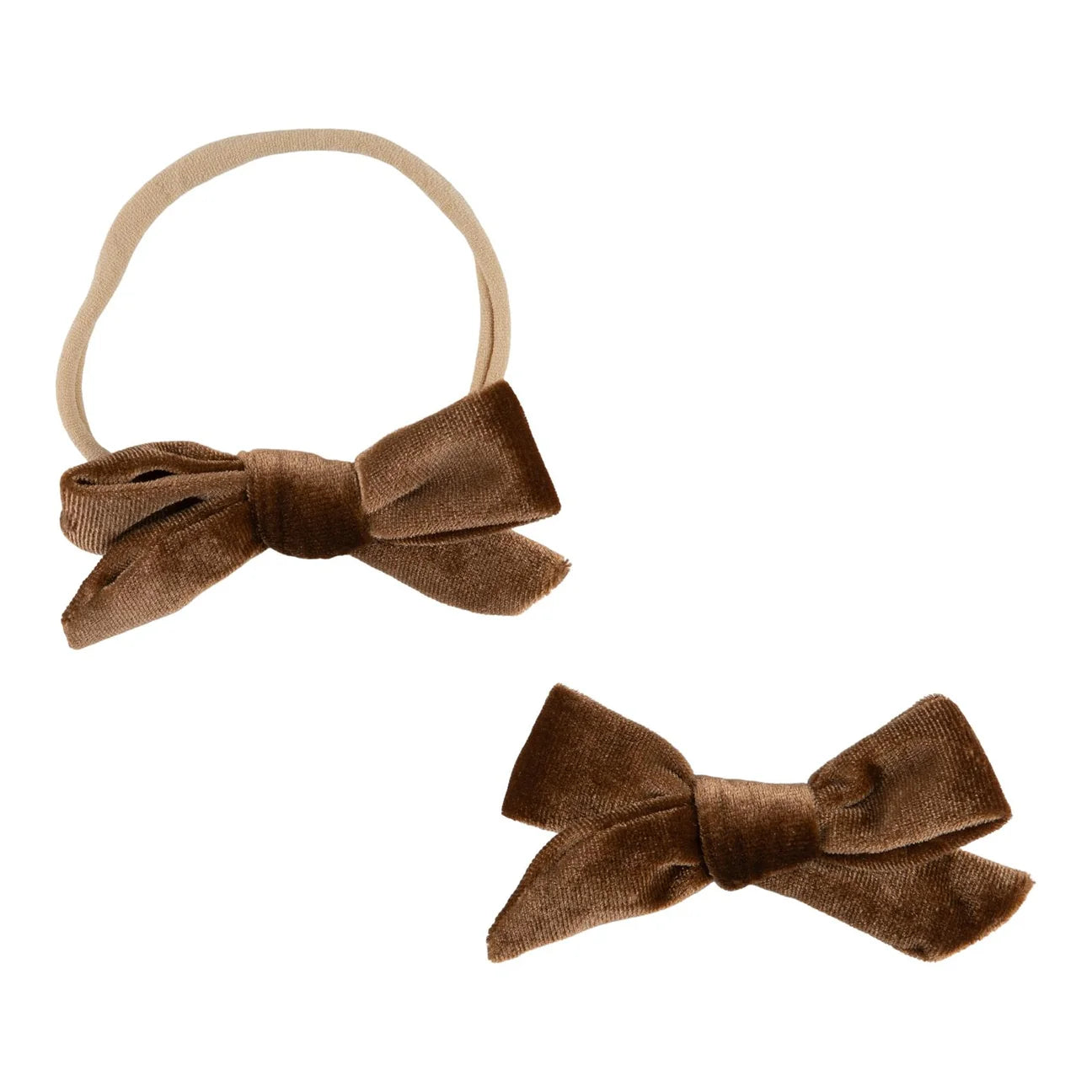 Mila & Rose Hot Chocolate Velvet Bow Hair Clip