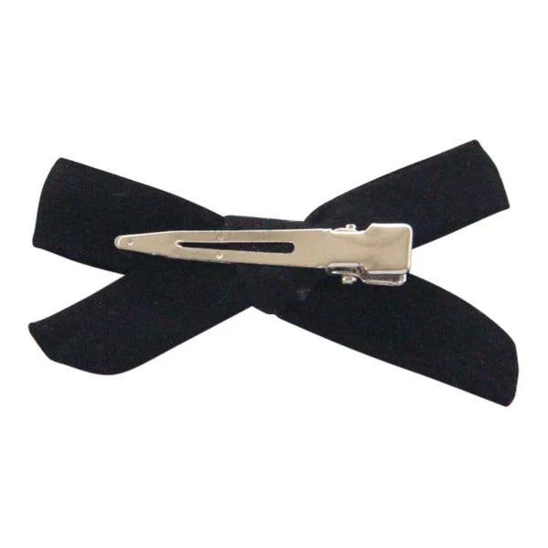 Mila And Rose Light Navy Velvet Bow Hair Clip