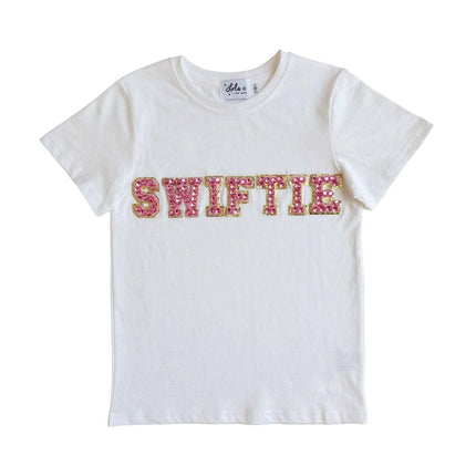 Lola and the Boys Pink Crystal Swiftie T-shirt