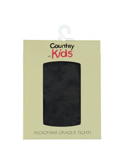 Country Kids Microfibre Opaque Tights Black