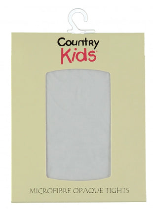 Country Kids Microfibre Opaque Tights White