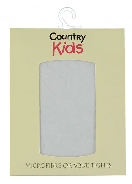 Country Kids Microfibre Opaque Tights White