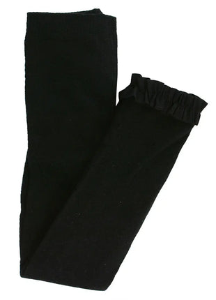 Rufflebutts + Ruggedbutts Girls Black Footless Ruffle Tights
