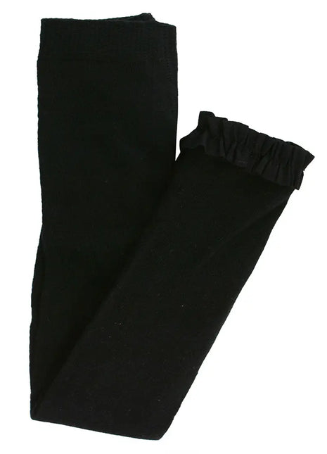 Rufflebutts + Ruggedbutts Girls Black Footless Ruffle Tights