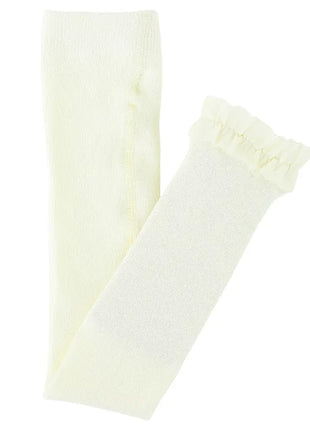 Rufflebutts + Ruggedbutts Girls Ivory Footless Ruffle Tights