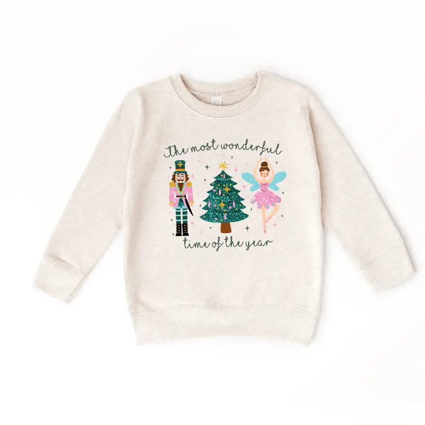 Little Thread Co. The Most Wonderful Time of the Year Toddler Crewneck Sweatshirt