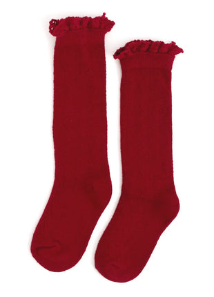 Fancy Lace Top Knee High Socks