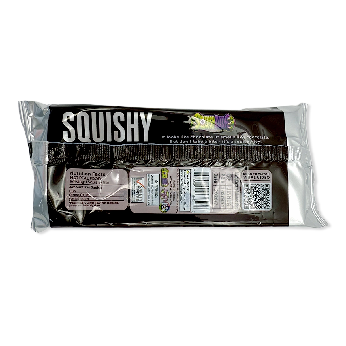 Novelty Brands Fun Doh Scented Chocolate Bar Slow Rise Squishy - 12/Display