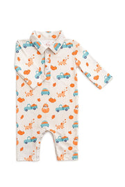 Mila & Rose Pumpkin Spice Pups Polo One-Piece