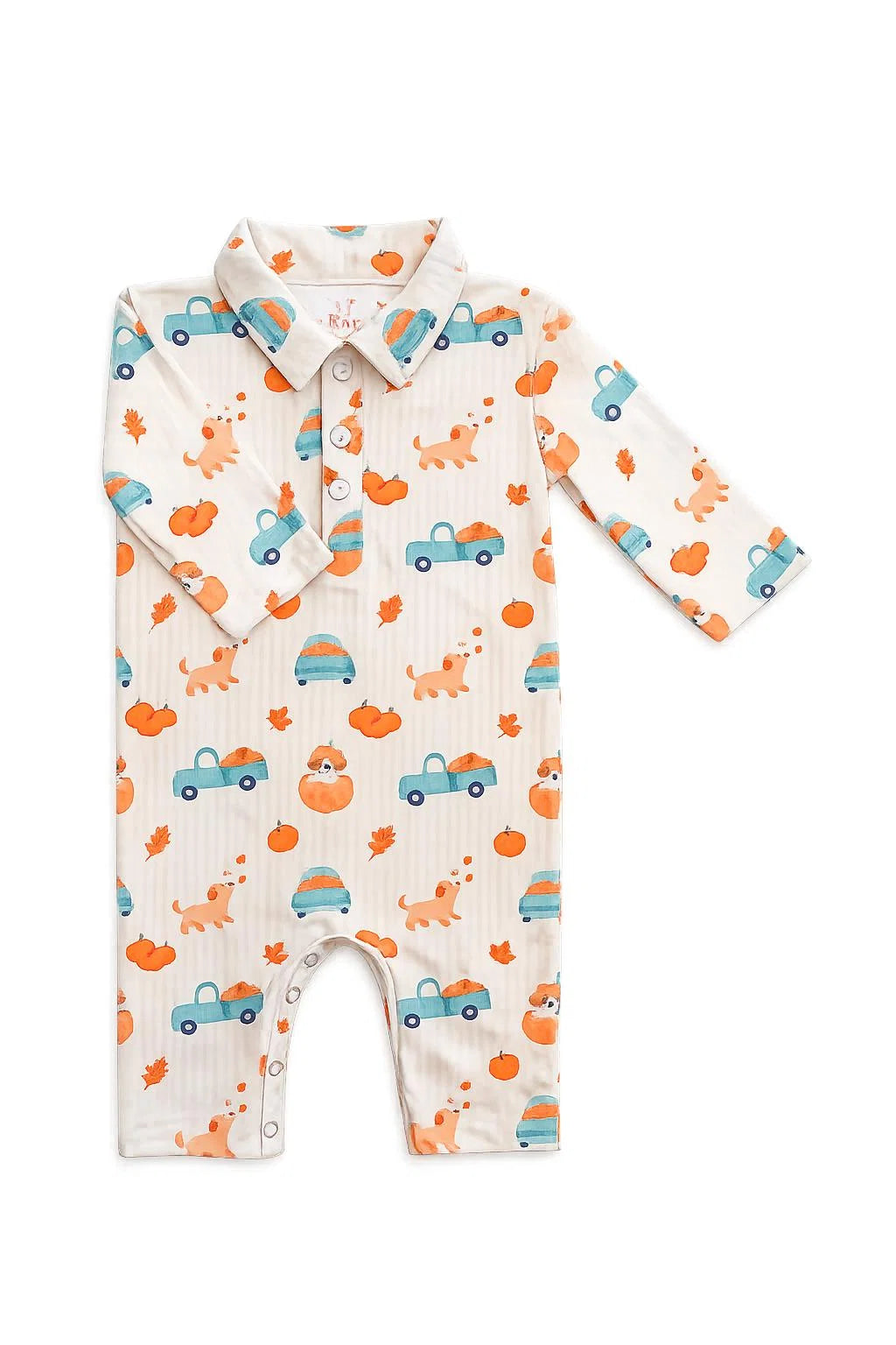 Mila & Rose Pumpkin Spice Pups Polo One-Piece