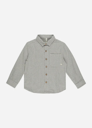 Forest Gingham Long Sleeve Button Up