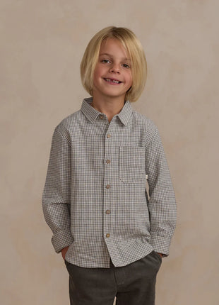 Forest Gingham Long Sleeve Button Up
