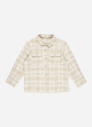 Vintage Plaid Long Sleeve Button Up