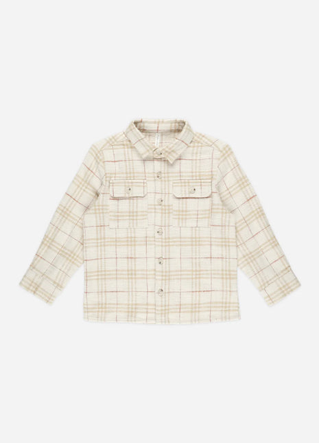 Vintage Plaid Long Sleeve Button Up