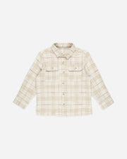 Vintage Plaid Long Sleeve Button Up
