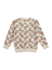 Sweet Wink Football Checkered Sweatshirt - Boys Clothing - Game Day