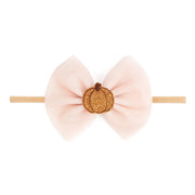 Sweet Wink Pumpkin Tulle Bow Baby Headband - Hair Accessories - Fall