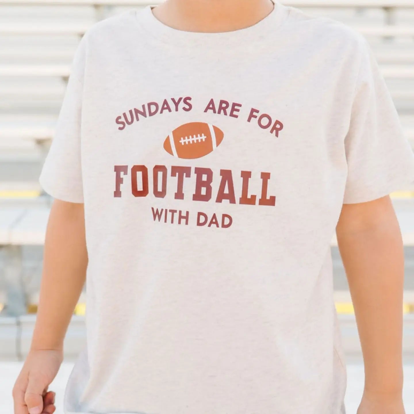 Model Wearing Sweet Wink Sundays Are For Football Short Sleeve T-Shirt -Boys Clothing