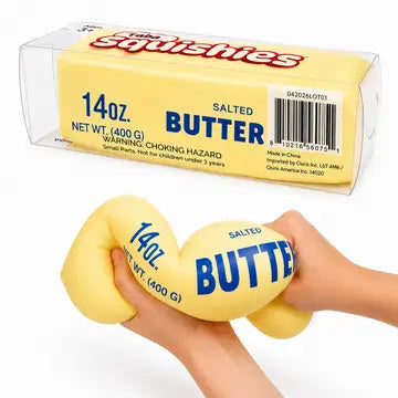 Showcase Giant Salted Butter Stick 10" Taba Squishy® Fidget Toy