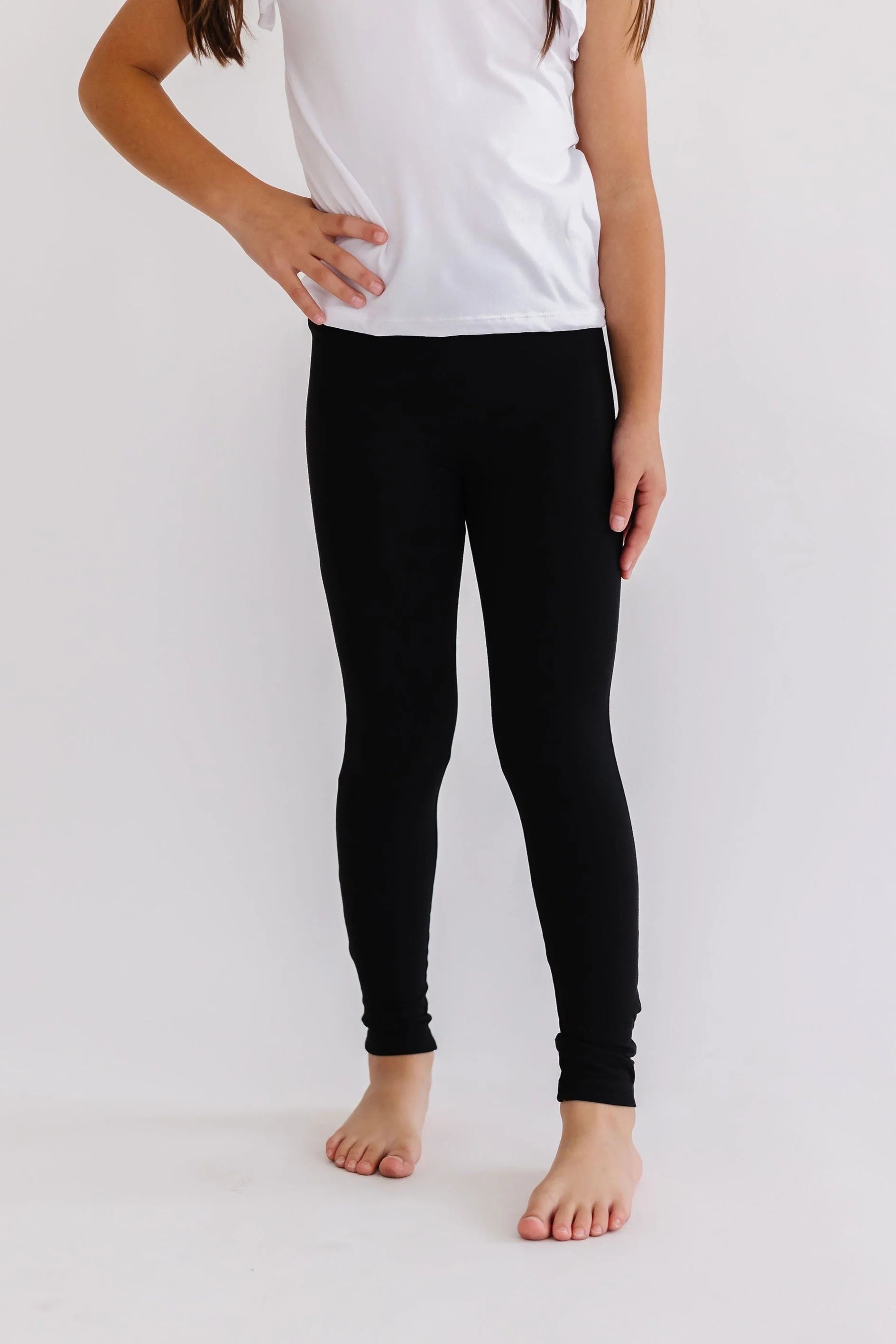 Model Wearing Mila & Rose Black Leggings 