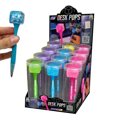 Showcase Fun Doh Squishy Cube Toy Pen Assortment - 12/Display
