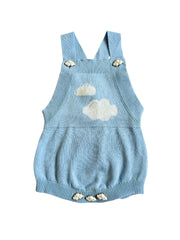 Luna + Luca Cloud Dreams Romper - Powder Blue
