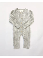 Luna + Luca Classic Cable Knit Jumpsuit - Natural