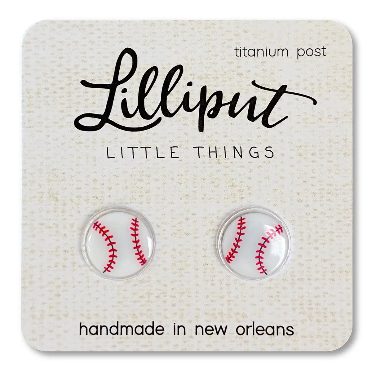 Lilliput Baseball Earrings // Sports Earrings