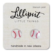 Lilliput Baseball Earrings // Sports Earrings