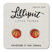 Lilliput Basketball Earrings // Sports Earrings