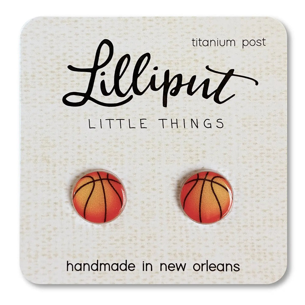 Lilliput Basketball Earrings // Sports Earrings