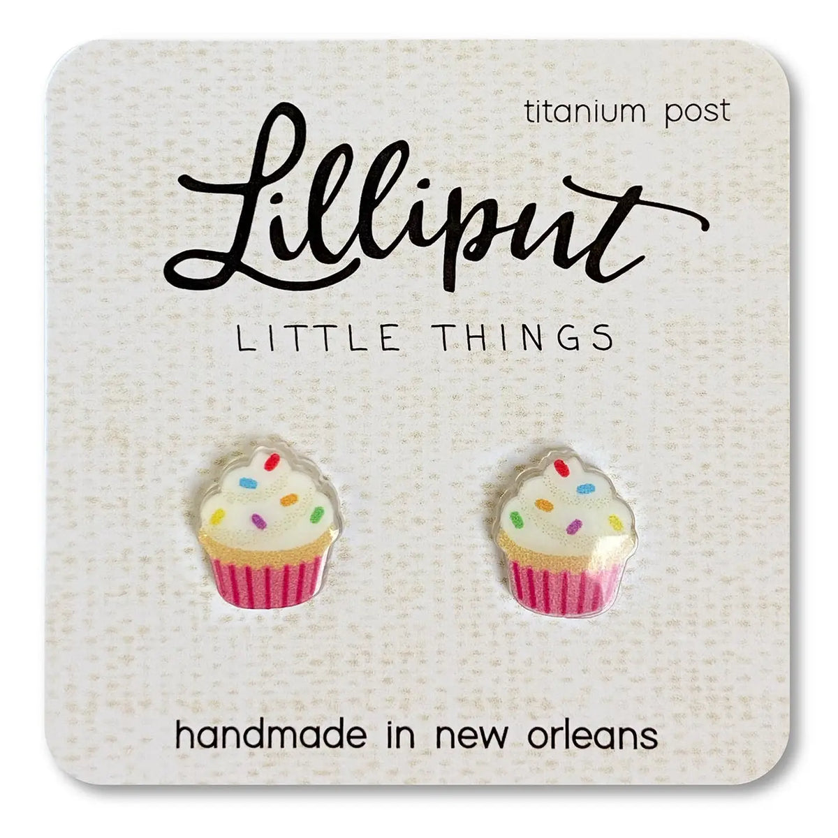 Lilliput Birthday Cupcake Earrings