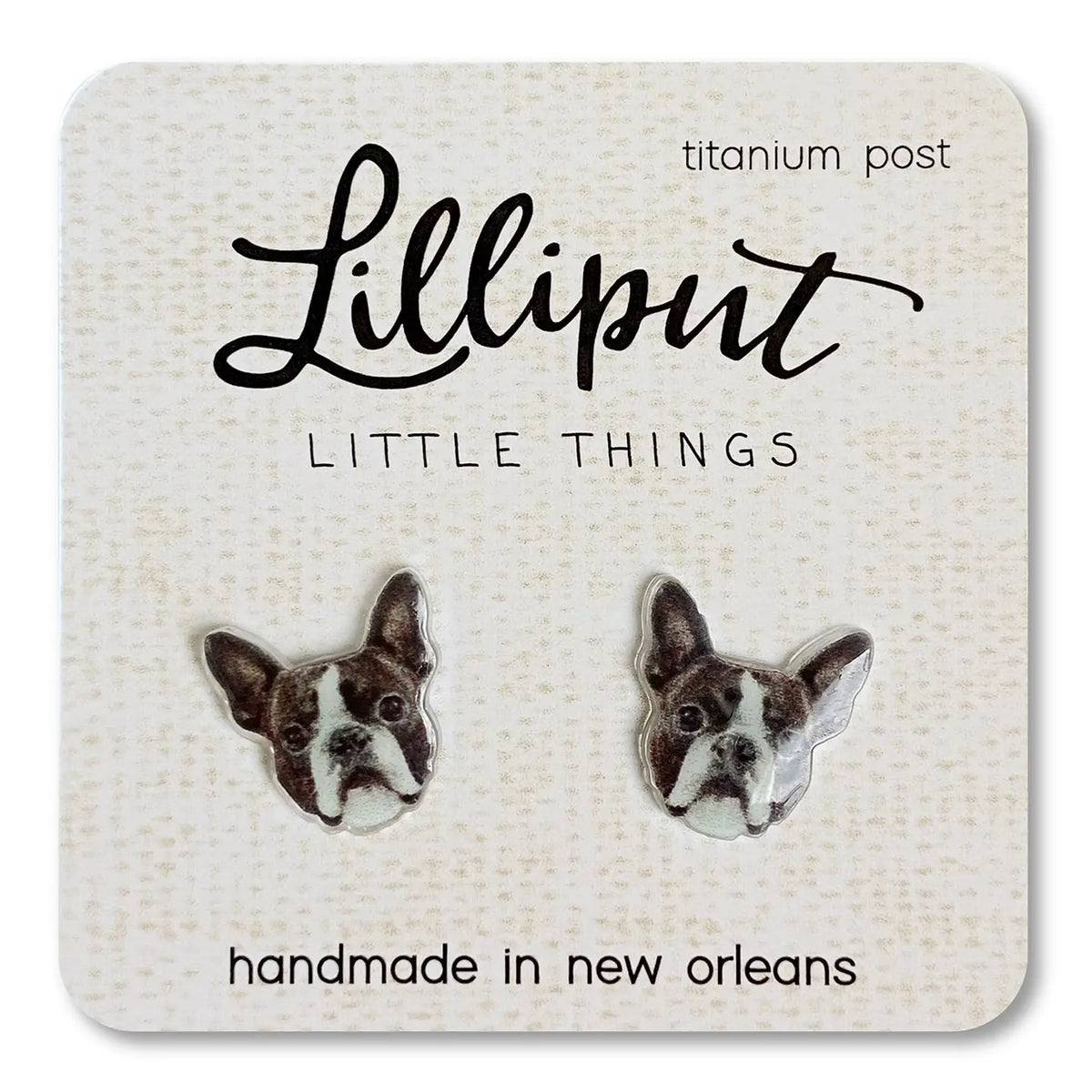 Lilliput Boston Terrier Earrings
